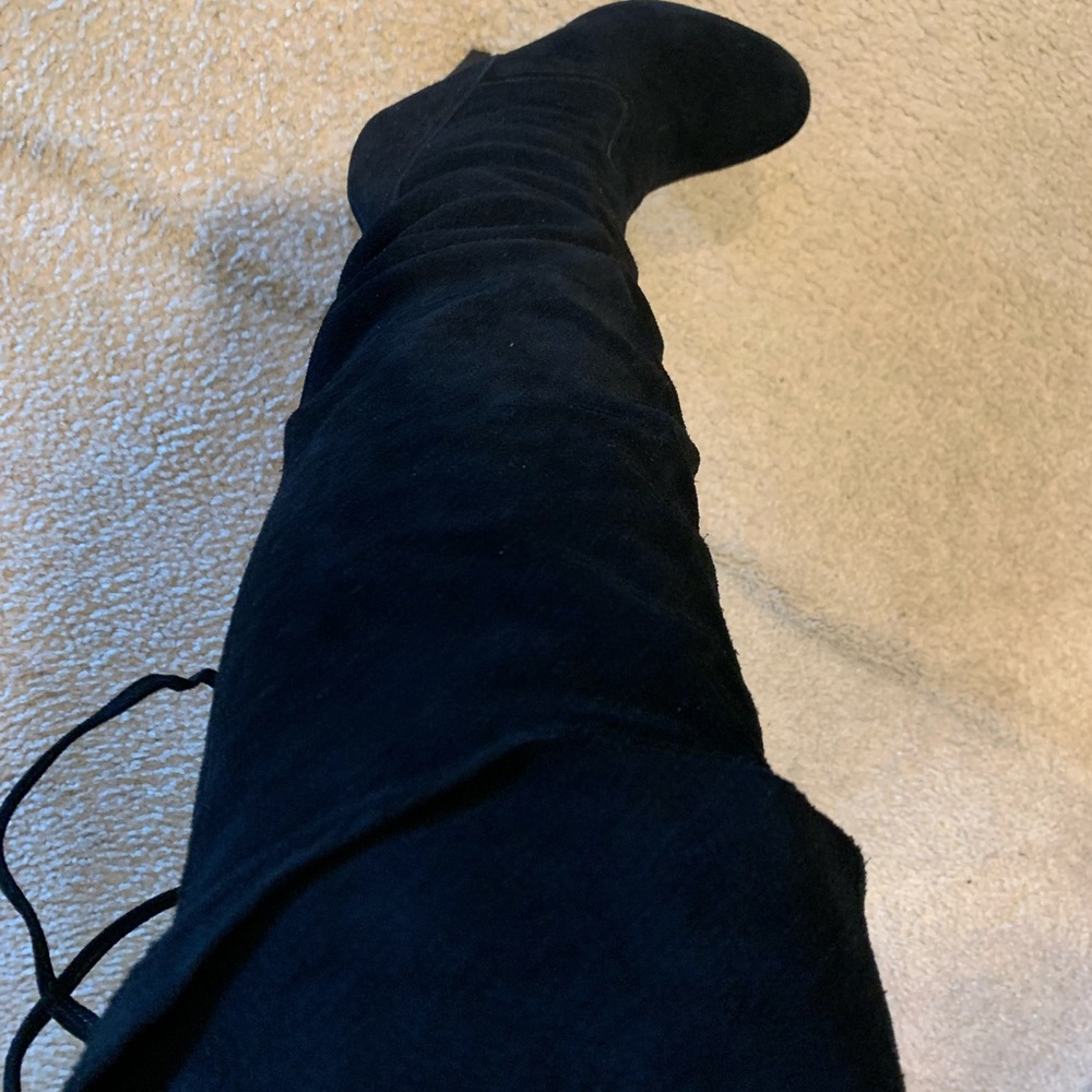 Black Suede over the knee boots